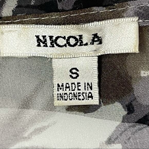 Nicola Sheer Black Gray White Floral Ruffled Party Event Jacket NWOT Size S - Picture 8 of 11